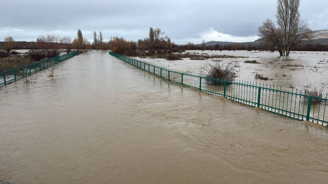 Konya'da baraj suyu Beyşehir Gölü'ne ulaşmadan taşkına yol açtı! İşte o görüntüler 6